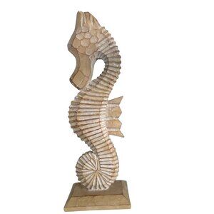 Seahorse Sculpture Figurine 12" Nautical Coastal Seashore Beach Aquarium decor